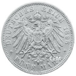 5 Mark Argent Allemagne - Guillaume II