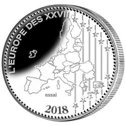 Euro Argent BE 2018 colorisé - Centenaire de l’Armistice