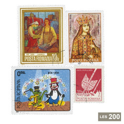 200 timbres Roumanie