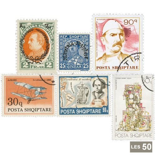 50 timbres Albanie