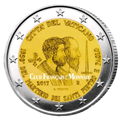 2 Euro Vatican BU 2017 - 1950 ans du martyre  de Saint Pierre et Saint Paul