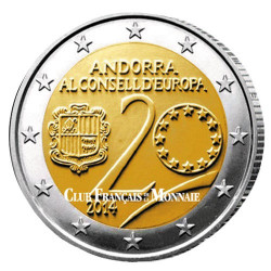 2 Euro Andorre BU 2014 - 20 ans de l'Andorre  au Conseil de l’Europe