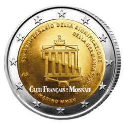 2 Euro Saint-Marin BU 2015 - 25ème anniversaire de la Réunification  de l’Allemagne 