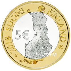 5 Euro Finlande 2018 Paysages finlandais - Rivière Oulankajoki