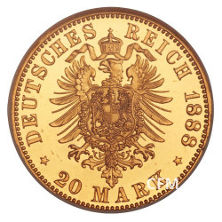 20 Mark Or Prusse 1888 - Frédéric III