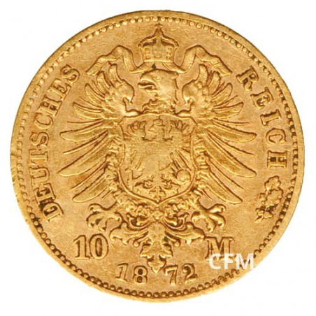 10 Mark Or Royaume de Bavière 1972-1881 - Louis II