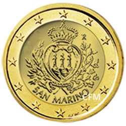 1 Euro Saint-Marin dorée à l’Or fin