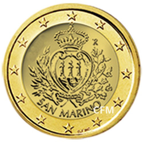 1 Euro Saint-Marin dorée à l'Or fin