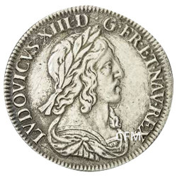 Quart d’Écu en Argent Louis XIII