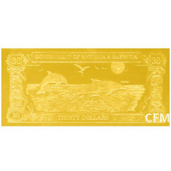 Billet 30 Dollars Or Antigua-et-Barbuda - Dauphins