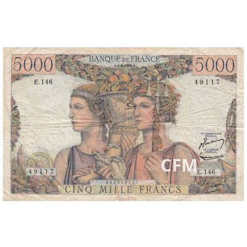5?000 Francs France Terre et mer