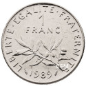 1 F Semeuse Vème République - 1989