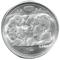 100 Francs Argent Belgique 1948-1954 - Bustes des 4 rois