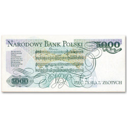 5 000 Zlotych Pologne 1988 - Frédéric Chopin