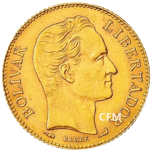 20 Bolivars Or Venezuela 1879-1912