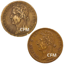 Lot des 2 monnaies Charles X