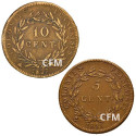 Lot des 2 monnaies Charles X