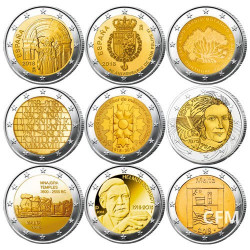 Lot des 27 x 2 Euro commémoratives 2018