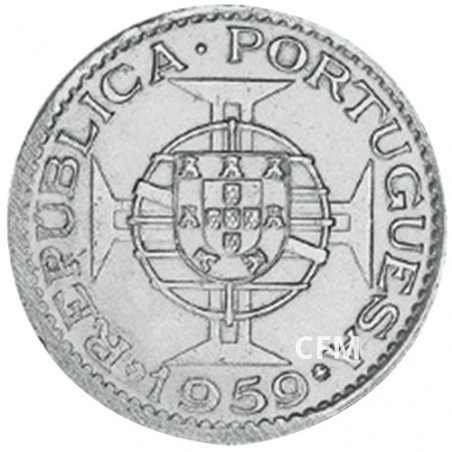 6 Escudos Indes Portugaises 1959 (2)