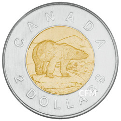 2 Dollars Canada BU - Ours polaire