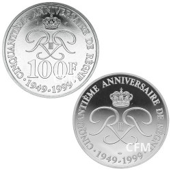Coffret Argent Monaco 1999 Rainier III - 50 ans de Règne