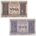 Lot de 2 Billets Italie 1939