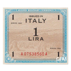 1 Lire Italie 1943 - Monnaie d’occupation