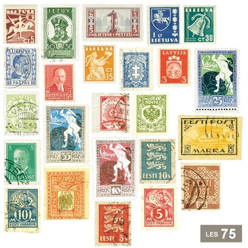 75 timbres pays baltes d’avant 1941* 75 timbres pays baltes d’avant 1941*