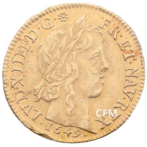 Ecu d'Or Louis XIV (1638 - 1715) à la mèche longue