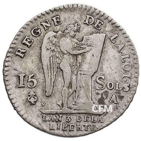 15 sols Argent Louis XVI