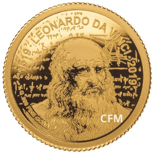 100 Francs Or BE 2019 - Leonard de Vinci 100 Francs Or BE 2019 - Leonard de Vinci