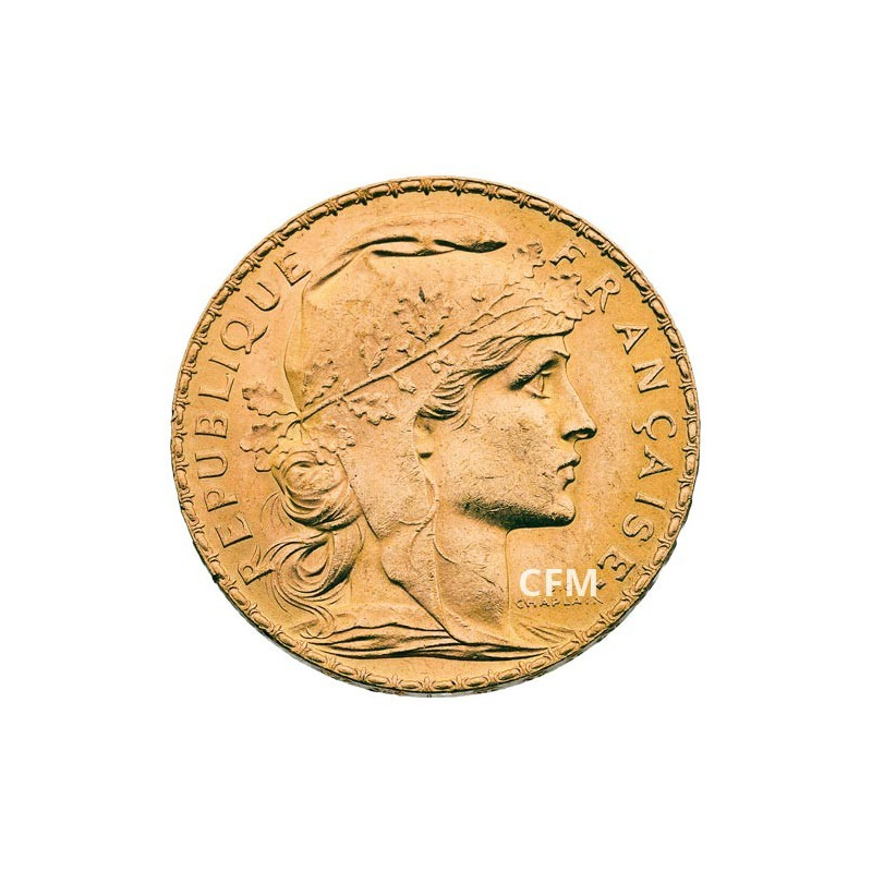 Pièces de monnaie françaises de 20 francs en or sur Marianne