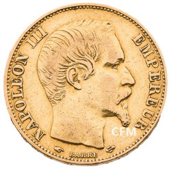 20 Francs Or – Napoléon III - Tête nue 1856A