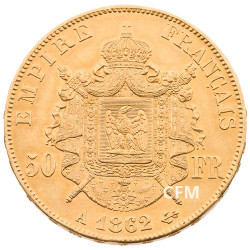 50 Francs Or Napoléon III 1862 A TL