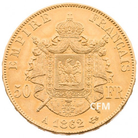50 Francs Or Napoléon III 1862 A TL