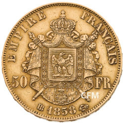 50 Francs Or Napoléon III - 1858 BB