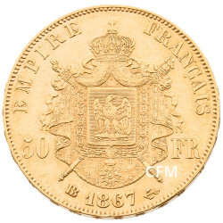 50 Francs Or Napoléon III 1867 BB