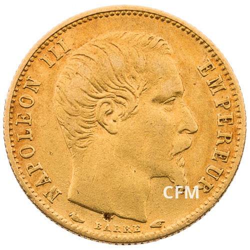 5 Francs Or Napoléon III petit module - 1854-1855 5 Francs Or Napoléon III petit module - 1854-1855