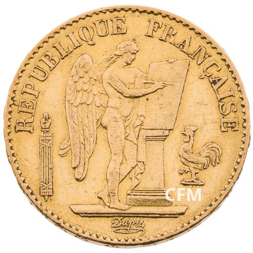 20 Francs Or Génie 1876 A - IIIe République