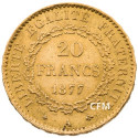 20 Francs Or Génie 1877 A - IIIe République