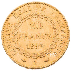 20 Francs Or Génie 1897 A - IIIe République