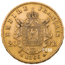 20 FRANCS OR - NAPOLEON III - 1866A