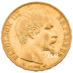 20 FRANCS OR - NAPOLEON III - TETE NUE 1854A