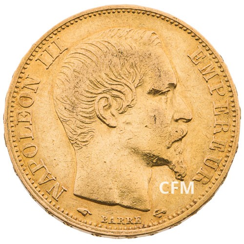 20 Francs Or – Napoléon III - Tête nue 1859A