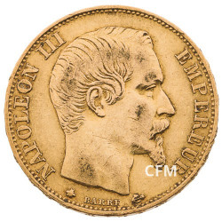 20 Francs Or – Napoléon III - Tête nue 1860BB