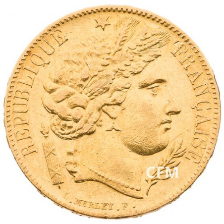 20 Francs Or Cérès 1849A