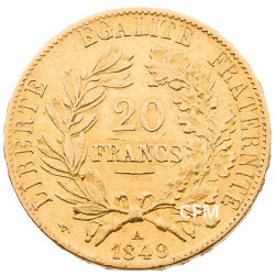 20 Francs Or Cérès 1849A