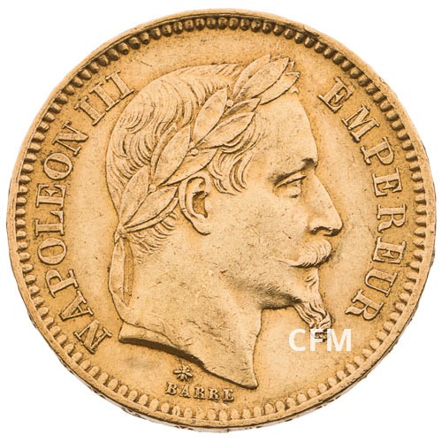 20 FRANCS OR - NAPOLEON III - 1865A