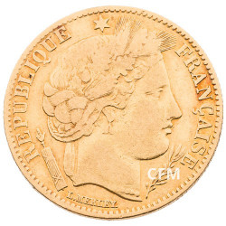 10 Francs Or Cérès 1851A