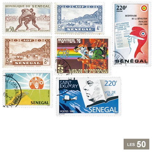 50 timbres Sénégal